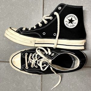 Converse Black Chuck 70 High tops in Black